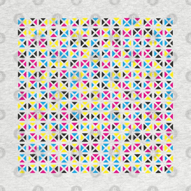 Rounded Triangle Pattern (CMYK) by John Uttley